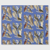 Owls glänzendes Wrapping Paper Geschenkpapier (Flach)