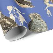 Owls glänzendes Wrapping Paper Geschenkpapier (Rolleneckpunkt)