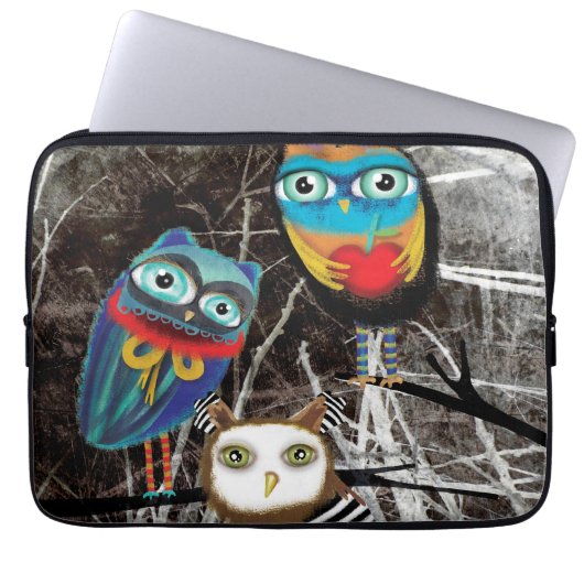 Owls Gothic Electronics Bag Sleeve (Vorderseite)