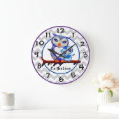 Owls Große Wanduhr (Zuhause)