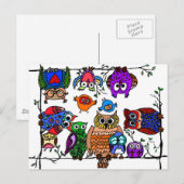 Owls-Gruppe Postkarte (Vorne/Hinten)