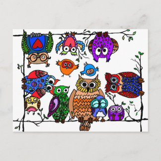 Owls-Gruppe Postkarte