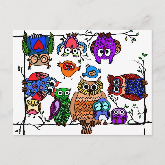 Owls-Gruppe Postkarte (Vorderseite)