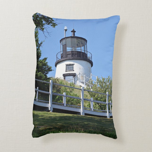 Owls Head Lighthouse, Maine Accent Pillow Dekokissen (Rückseite(Vertikal))