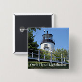 Owls Head Lighthouse, Maine Button (Vorne & Hinten)