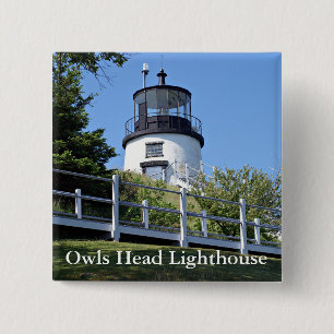 Owls Head Lighthouse, Maine Button