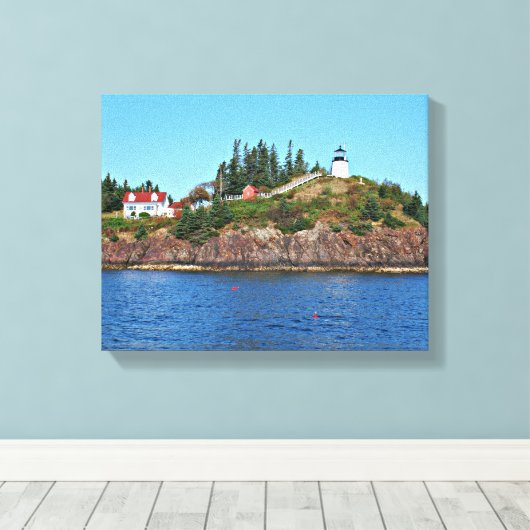 Owls Head Lighthouse, Maine Canvas Print Leinwanddruck (Insitu (Holzboden))