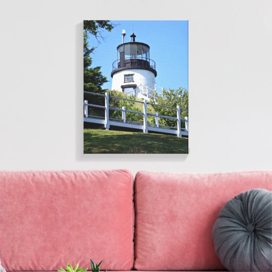 Owls Head Lighthouse, Maine Canvas Print Leinwanddruck (Insitu (Wohnzimmer))