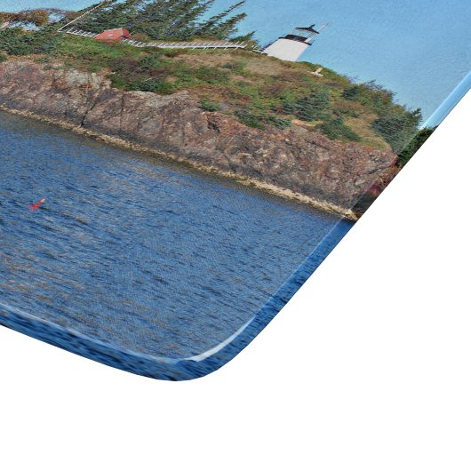 Owls Head Lighthouse, Maine Cutting Board Schneidebrett (Ecke)