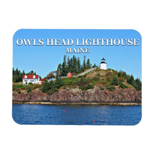 Owls Head Lighthouse, Maine Foto Magnet (Horizontal)