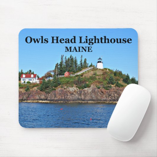 Owls Head Lighthouse, Maine Mousepad (Mit Mouse)