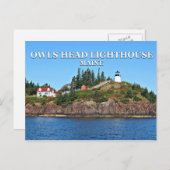 Owls Head Lighthouse, Maine Postcard Postkarte (Vorne/Hinten)
