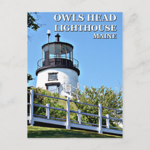 Owls Head Lighthouse, Maine Postcard Postkarte