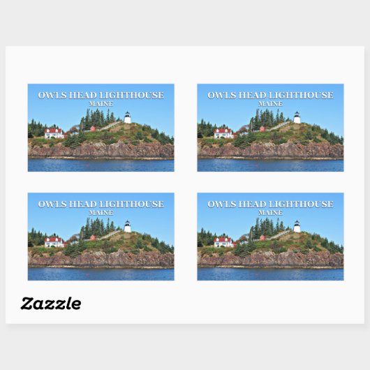 Owls Head Lighthouse, Maine Stickers (Blatt)