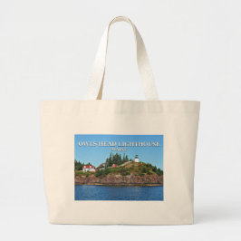 Owls Head Lighthouse, Maine Tote Bag Jumbo Stoffbeutel