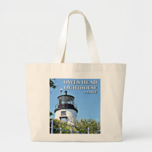 Owls Head Lighthouse, Maine Tote Bag Jumbo Stoffbeutel