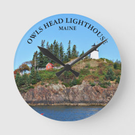 Owls Head Lighthouse, Mainstream-Uhr Runde Wanduhr