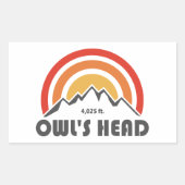 Owl's Head New Hampshire Rechteckiger Aufkleber (Vorderseite)