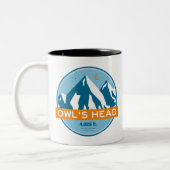 Owl's Head New Hampshire Stars Moon Zweifarbige Tasse (Links)