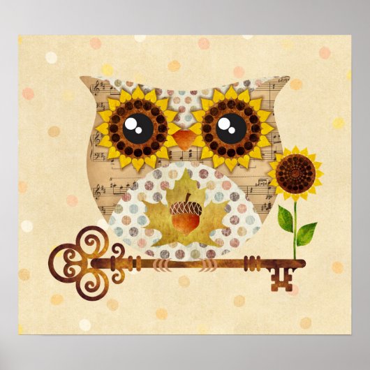 Owl's Herbst Song Poster Art drucken (Vorne)