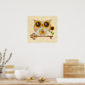 Owl's Herbst Song Poster Art drucken (Küche)