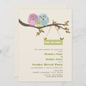 Owls Herbstliche Party Einladung (Vorne/Hinten)