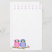 Owls (Heute bester Preis) Briefpapier (Vorne/Hinten)