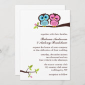 Owls Hochzeit Einladung (Vorne/Hinten)