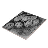 Owls im Wald, Louis Wain Fliese (Seite)