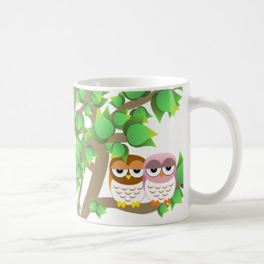 Owls in tree kaffeetasse (Rechts)