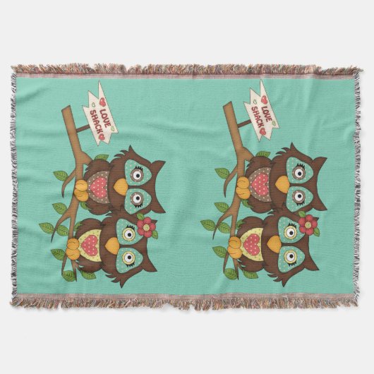 Owls Liebe Design Blanket Decke (Vorderseite)