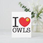 Owls Liebe Postkarte (Stehend Vorderseite)