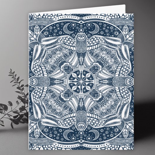 Owls Mandala Art Blank Dankeskarte