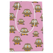 Owls Medium Geschenktasche Mittlere Geschenktüte (Vorderseite)