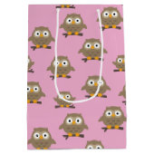 Owls Medium Geschenktasche Mittlere Geschenktüte (Rückseite)