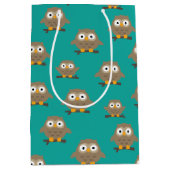 Owls Medium Geschenktasche Mittlere Geschenktüte (Vorderseite)