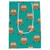 Owls Medium Geschenktasche Mittlere Geschenktüte (Rückseite)