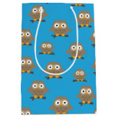 Owls Medium Geschenktasche Mittlere Geschenktüte (Vorderseite)