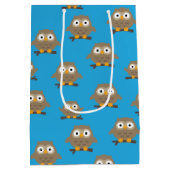 Owls Medium Geschenktasche Mittlere Geschenktüte (Rückseite)