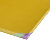 Owls mit Herz auf Orange Schneidebrett (Ecke)