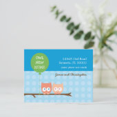 Owls Moving Card Ankündigung (Stehend Vorderseite)