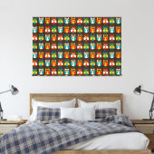 Owls Muster 1 Wrapped Canvas Leinwanddruck (Insitu (Schlafzimmer))