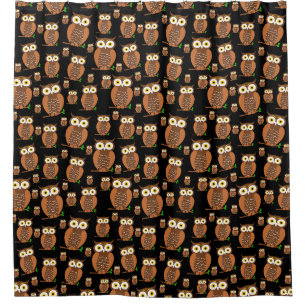 Owls Muster Duschvorhang