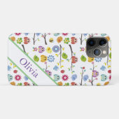 Owls Niedlich einfacher moderner Name Case-Mate iPhone Hülle (Rückseite (Horizontal))
