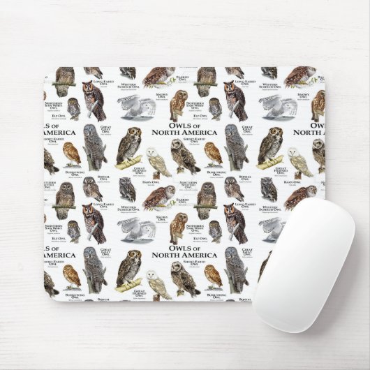 "OWL's of North America" Mausklick Mousepad (Mit Mouse)