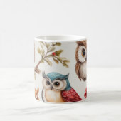 Owls on Branch Kaffeetasse (Mittel)