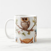 Owls on Branch Kaffeetasse (Links)