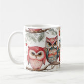 Owls on Branch Kaffeetasse (Links)