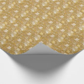 Owls paisley pattern gold geschenkpapier (Ecke)