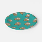 Owls Paper Plate Pappteller (Schrägansicht)
